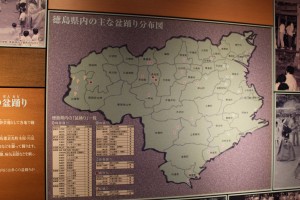 徳島県内阿波踊り分布図